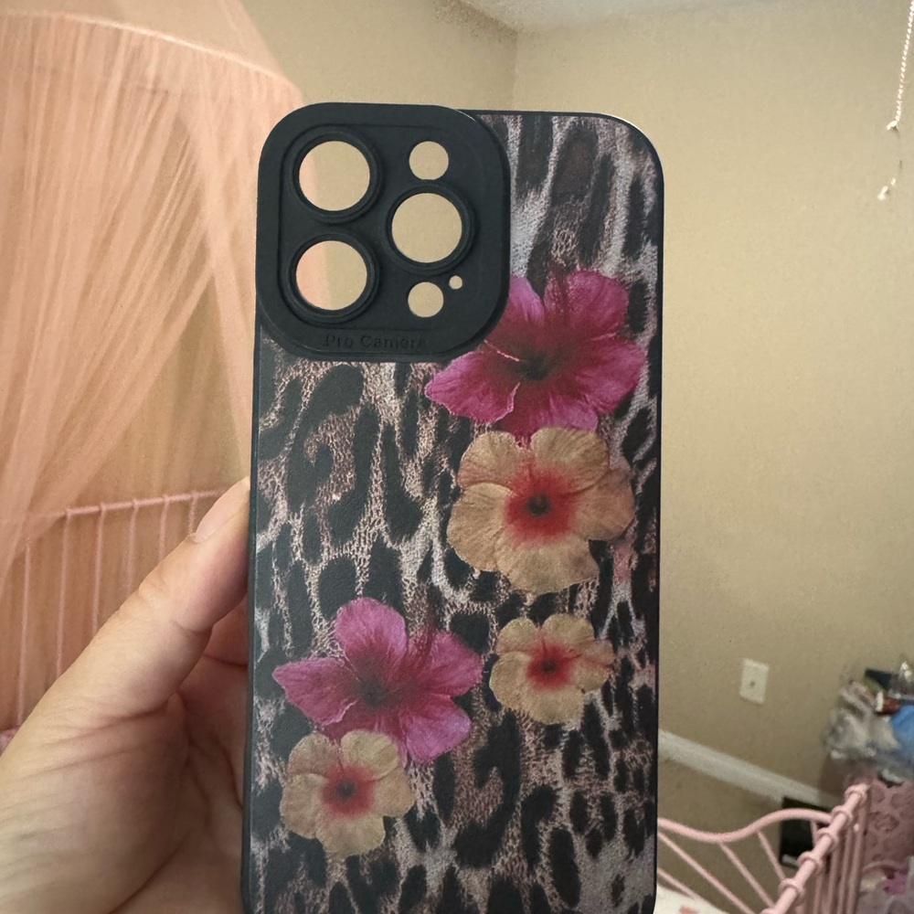 Floral Leopard Print Phone Case